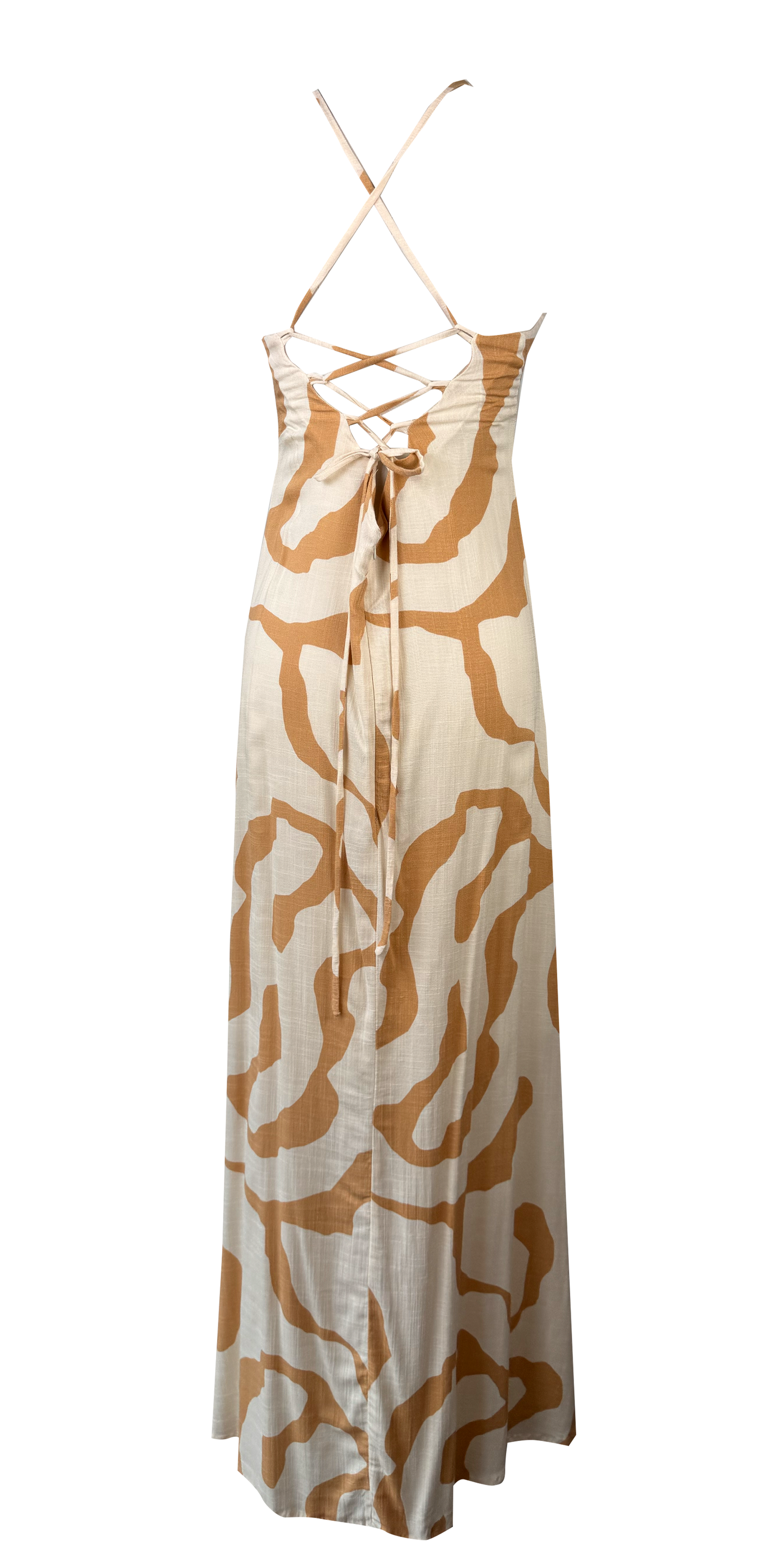 Vestido print camel (sample)